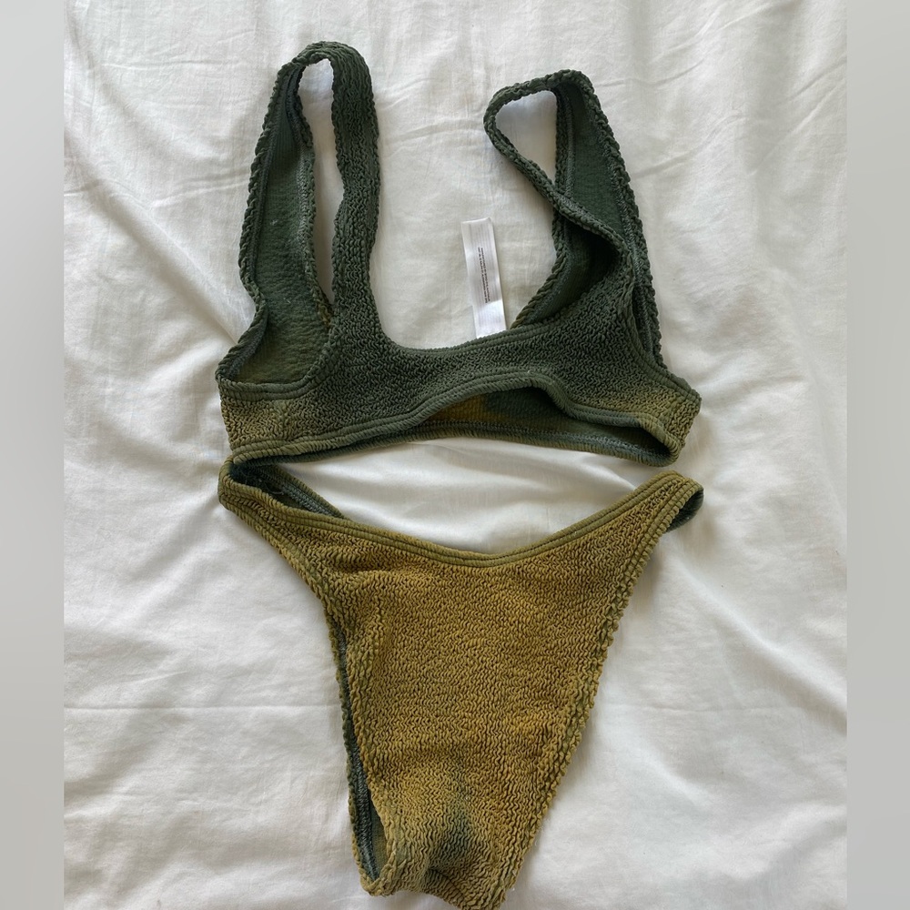 BOUND by Bond-Eye one-size bikini set in green tie-dye